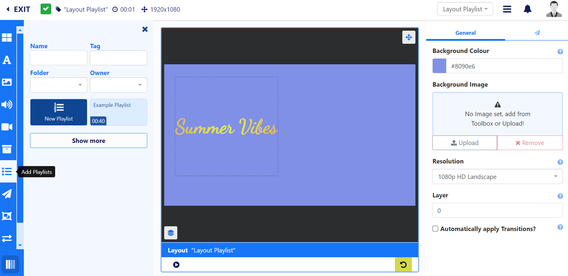 Add Playlists