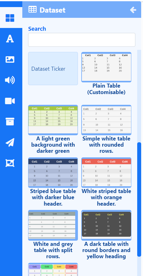 DataSet Templates